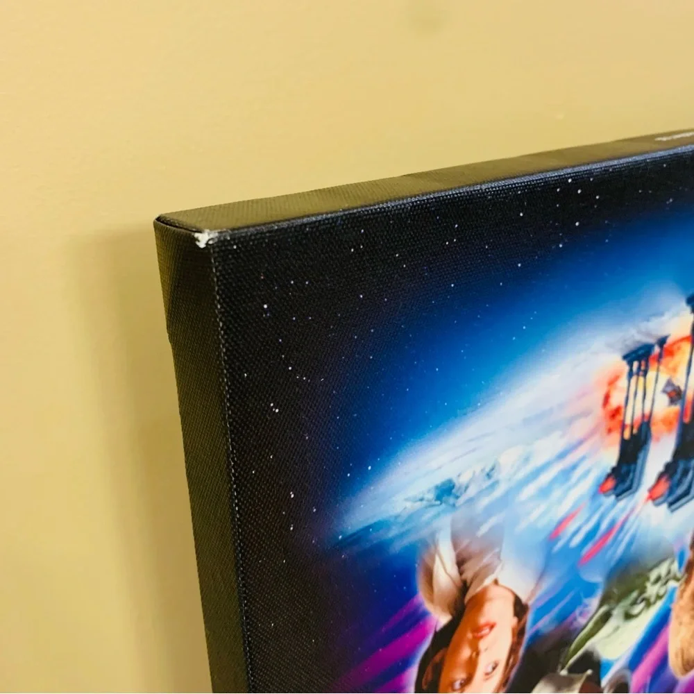 Star Wars Empire Strikes Back 19in X 15in Black Blue Purple Canvas Wall Art